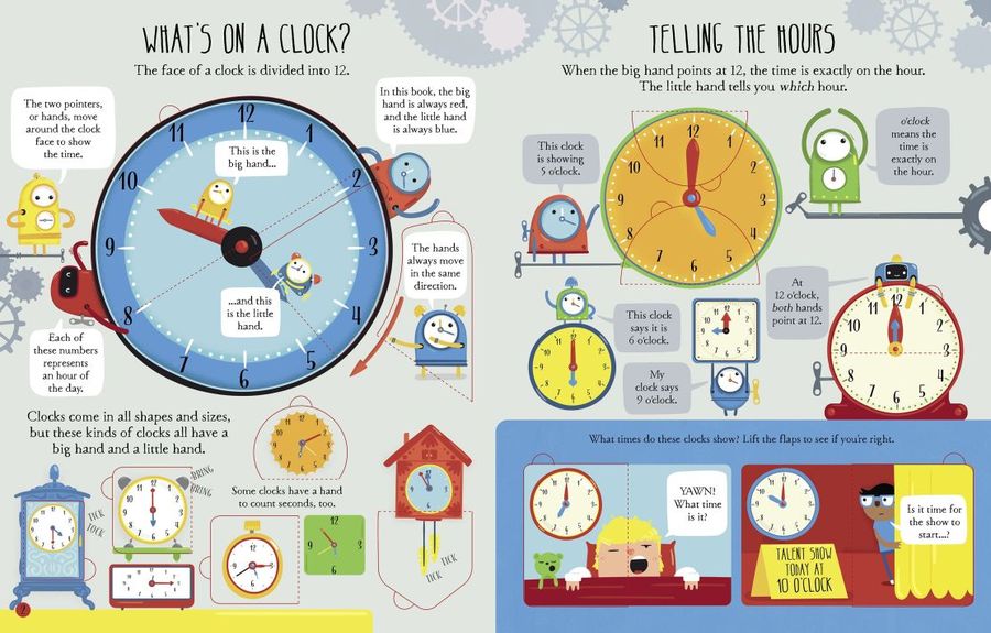 Usborne Lift-the-Flap Questions and Answer Telling the Time