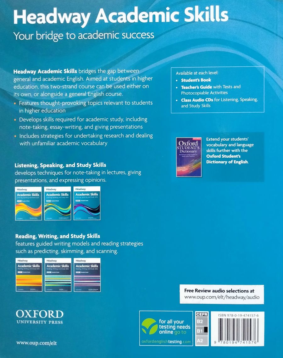 Headway Academic Skills Listening, Speaking and Study Skills 2 Student's Book