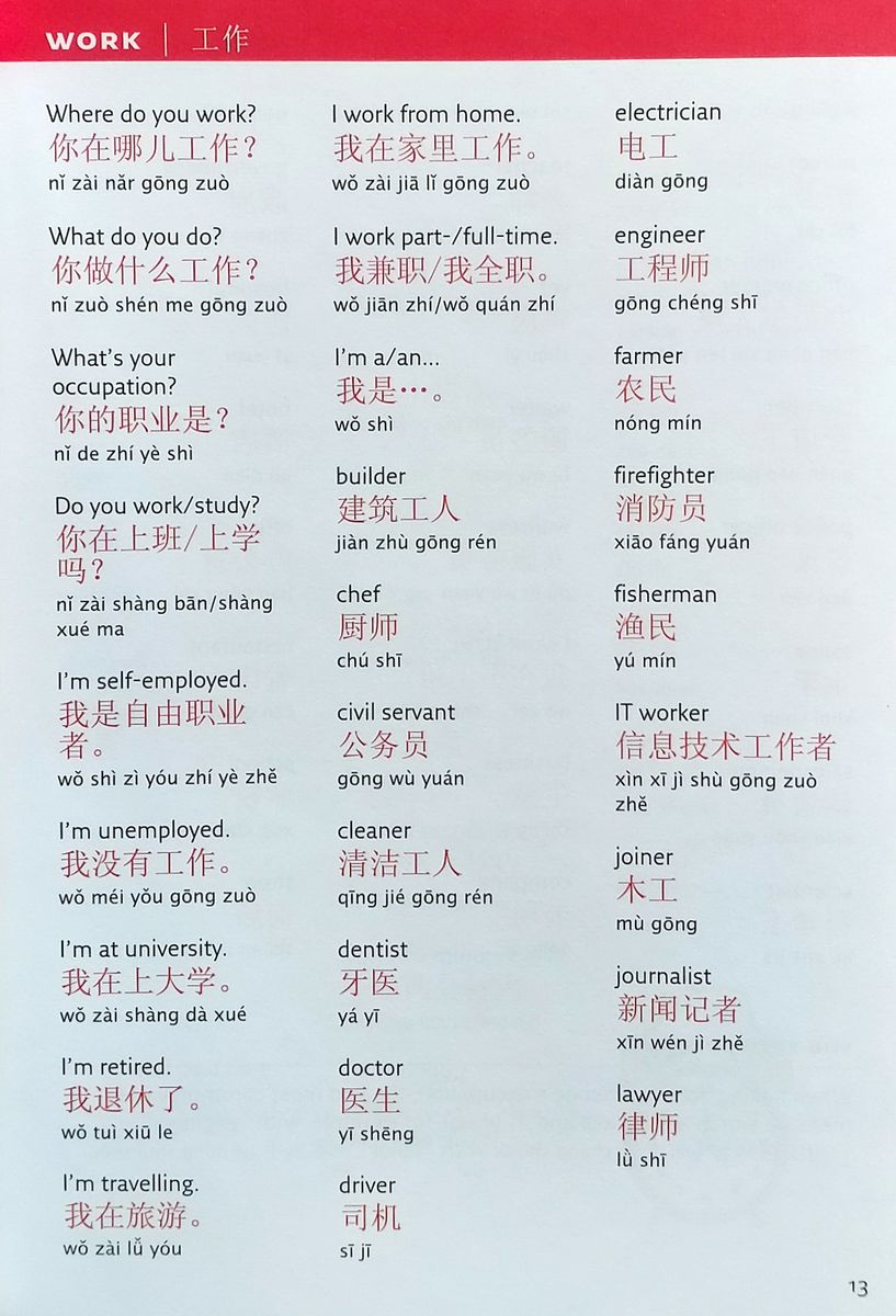 Collins Mandarin Chinese Visual Dictionary