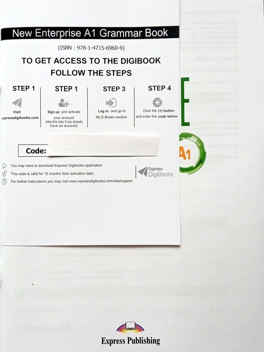 New Enterprise A1 Grammar Book with Digibook