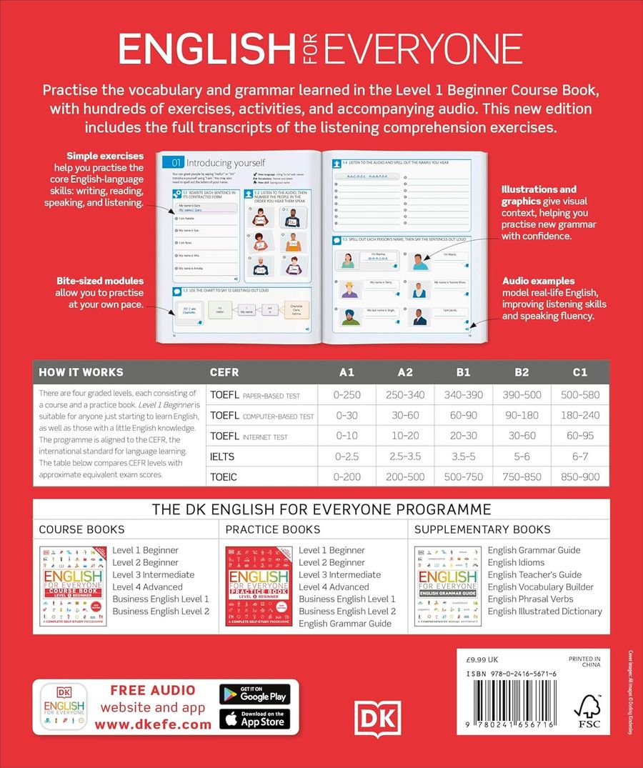 English for Everyone Level 1 Beginner Practice Book with Online Audio