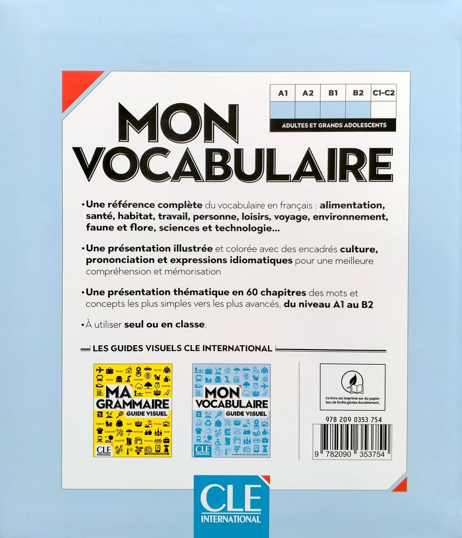 Mon vocabulaire A1-B2 Guide Visuel Livre