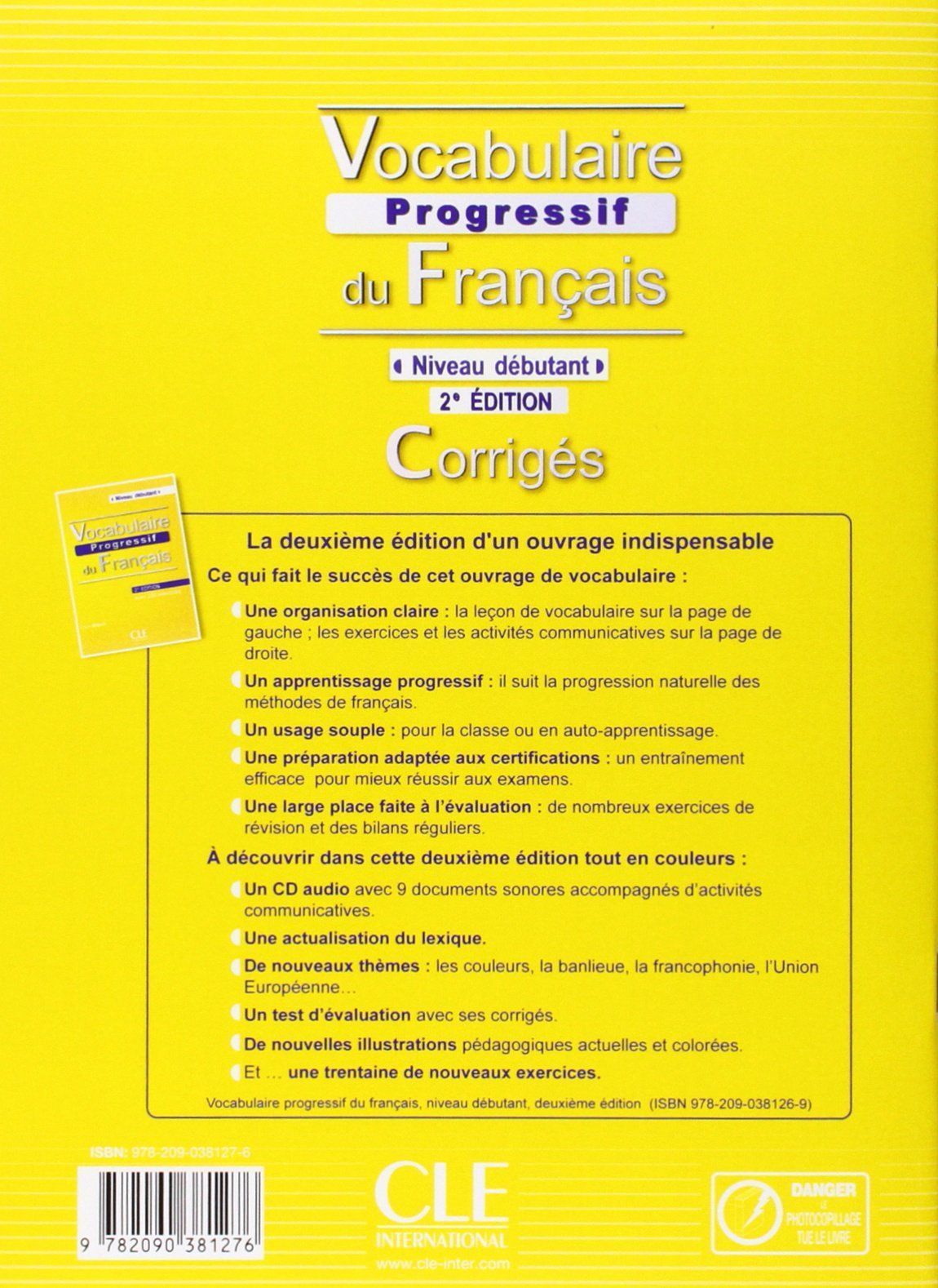 Vocabulaire Progressif du Francais 2eme edition Debutant Corriges (ответы)