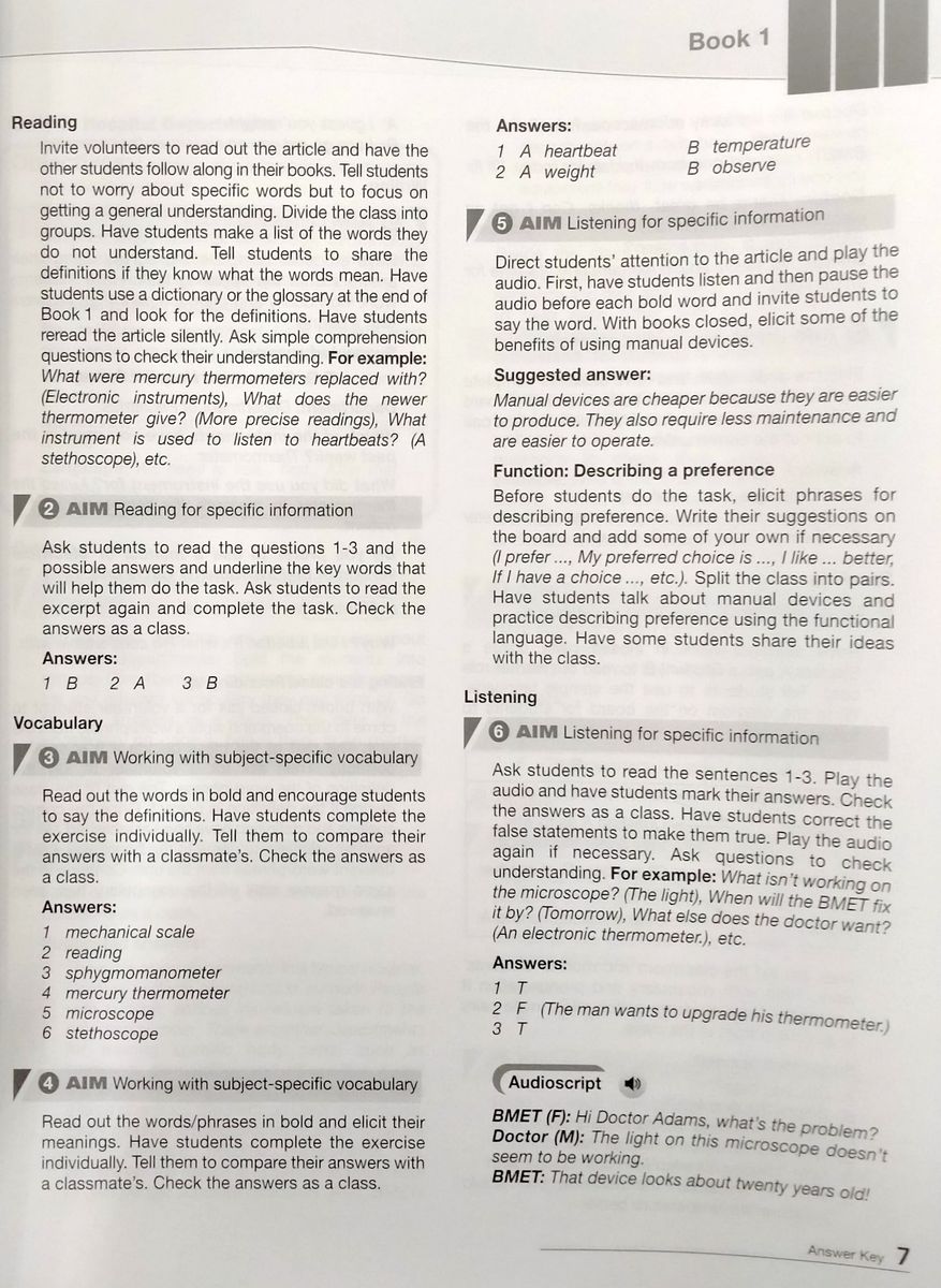 Career Paths Medical Equipment Repair Teacher's Guide