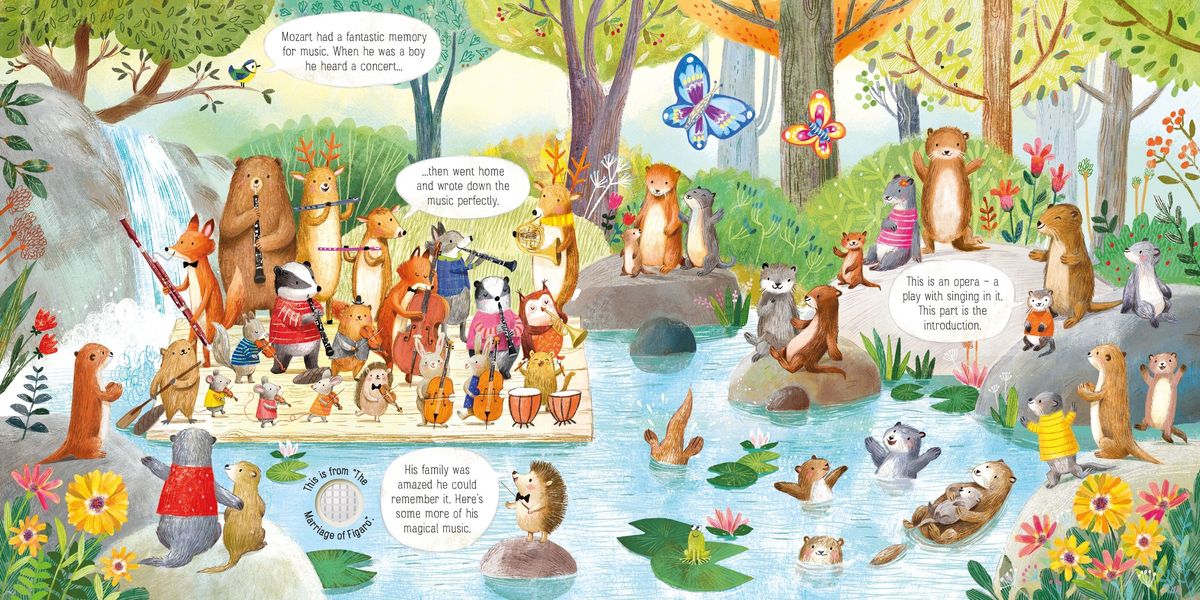 Usborne Musical Books The Animal Orchestra Plays Mozart