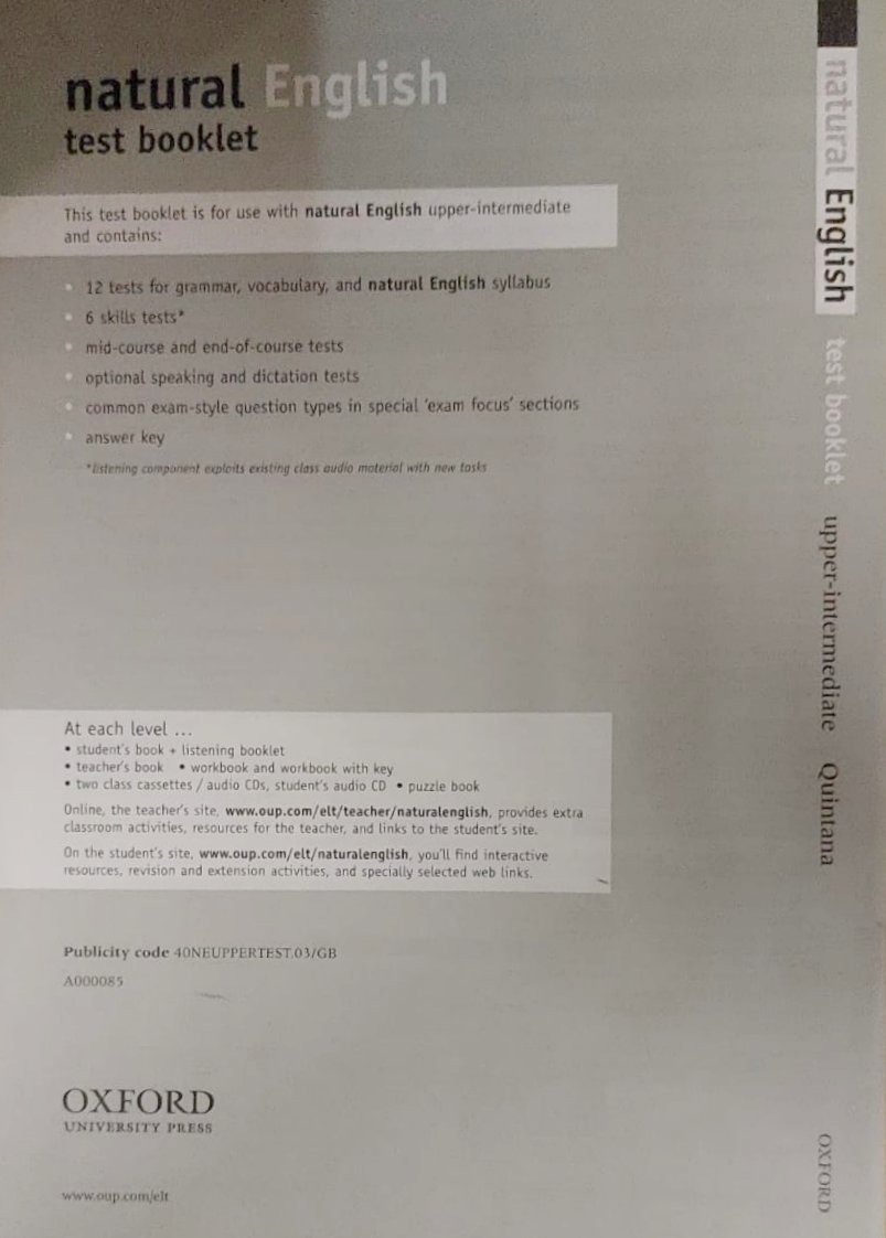 Natural English Upper-Intermediate Tests