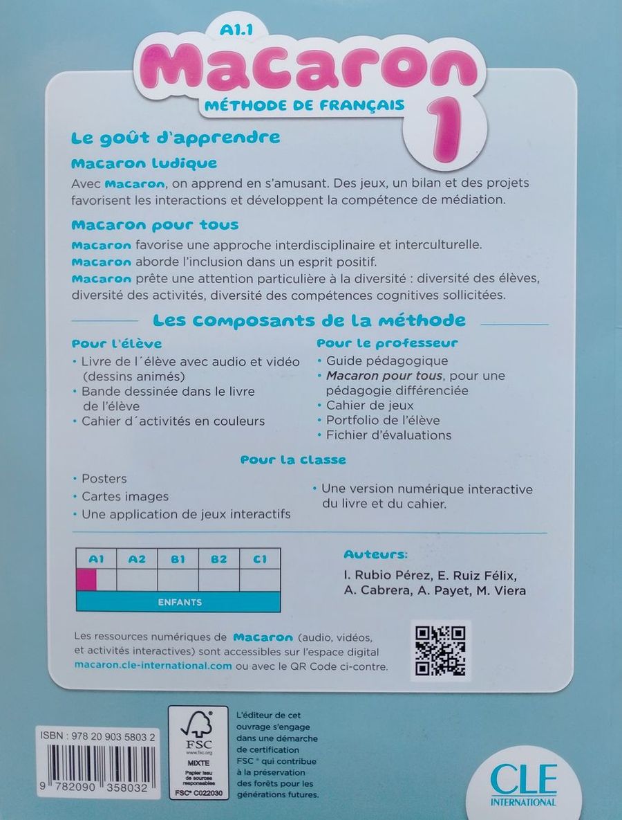 Macaron 1 A1.1 Livre de l'eleve