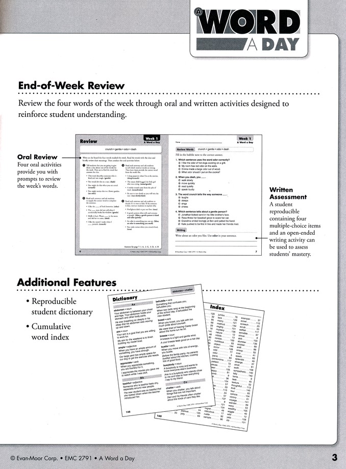 A Word a Day Grade 1 Student Workbook 5 Pack