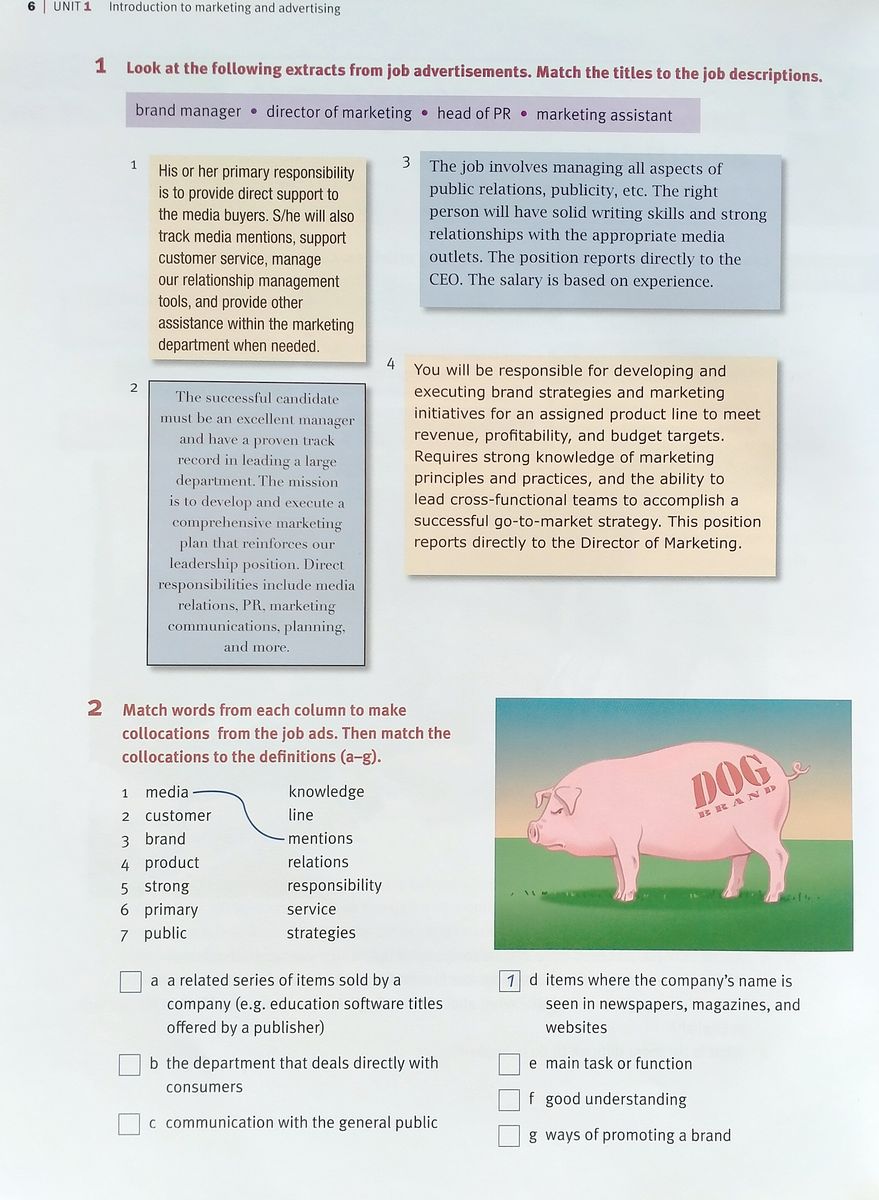 Express Series English for Marketing and Advertising Student's Book