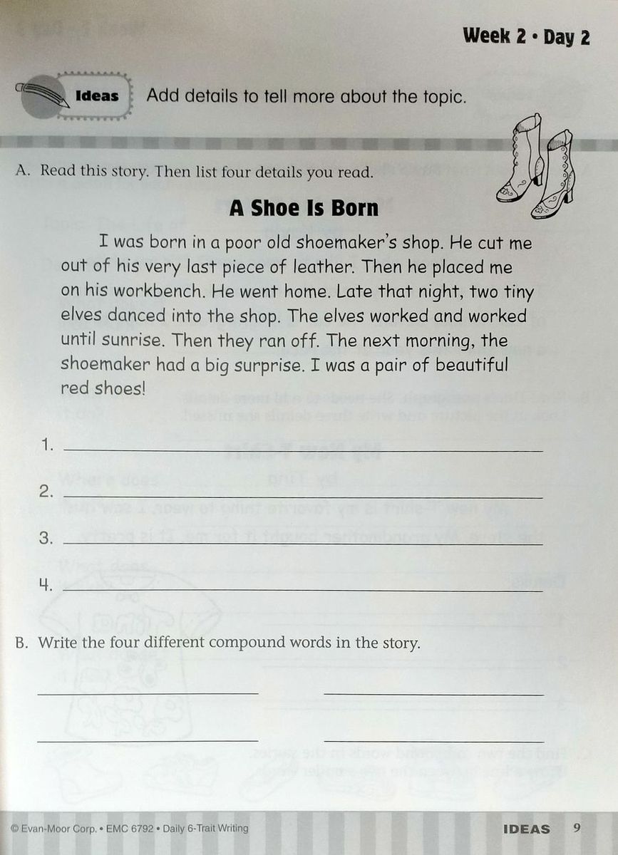 Daily 6-Trait Writing Grade 2 Student Workbook