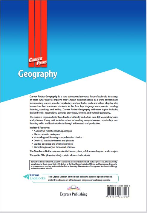 Career Paths Geography Teacher's Guide, Student's Book, Audio CDs and Digibook