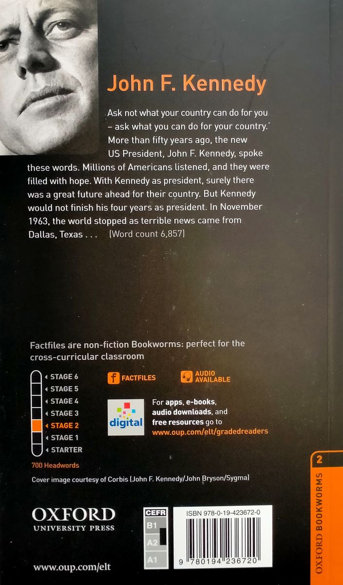 Oxford Bookworms Factfiles 2 John F. Kennedy with Audio Download (access card inside)