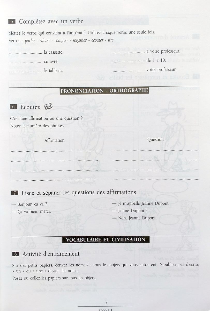 Mosaique niveau 1 Cahier d'exercices