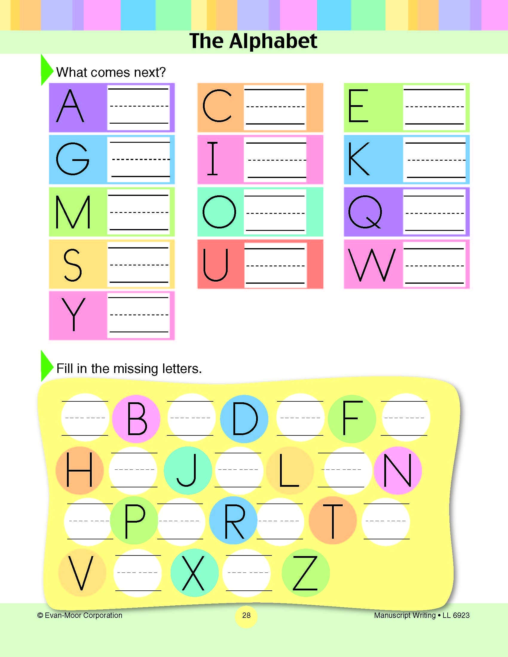 Learning Line Workbooks Manuscript Writing Grades K-2