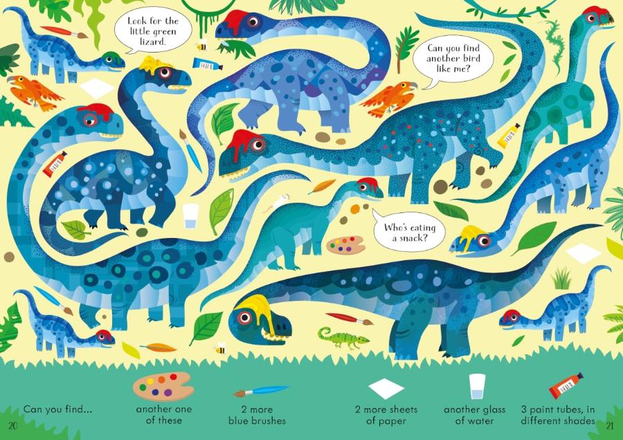 Usborne Look and Find Puzzles Dinosaurs