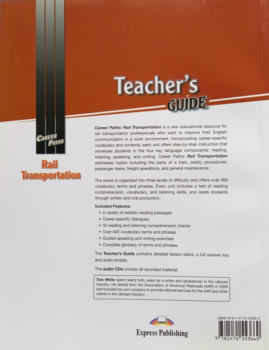 Career Paths Rail Transportation Teacher's Guide