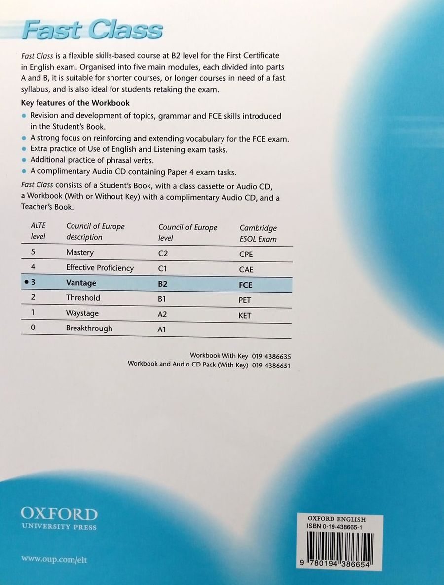 Fast Class Workbook with Key + CD