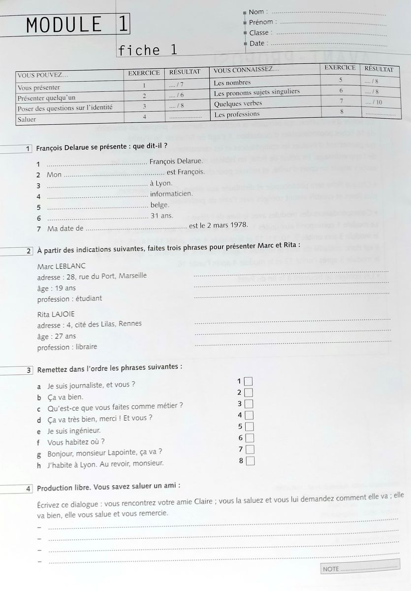 Champion 1 nouvelle edition Fichier d'evaluation