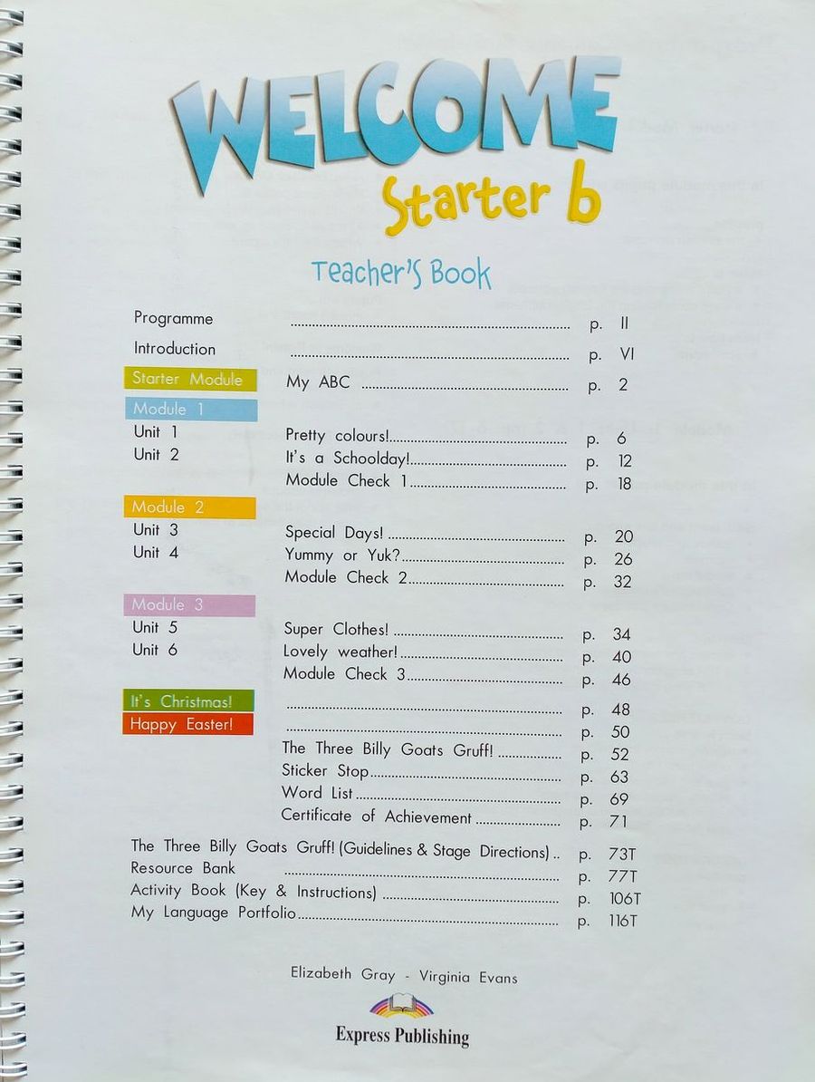 Welcome  Starter b Teacher's Book with Posters