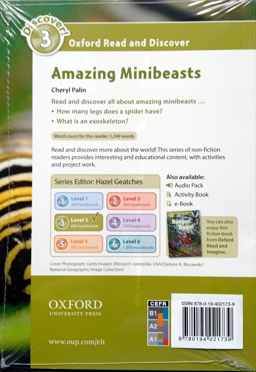 Oxford Read and Discover 3 Amazing Minibeasts with Audio Download (access card inside)