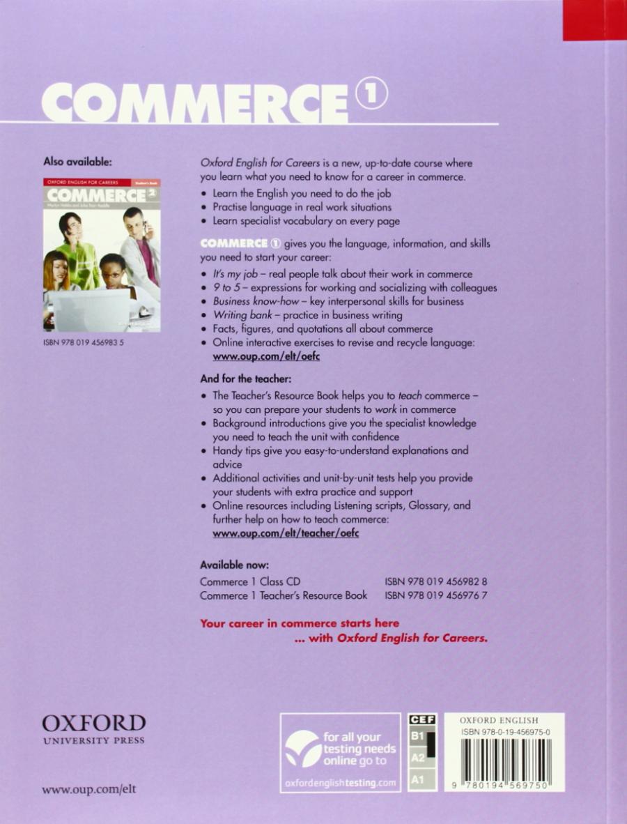 Oxford English for Careers Commerce 1 Student's Book