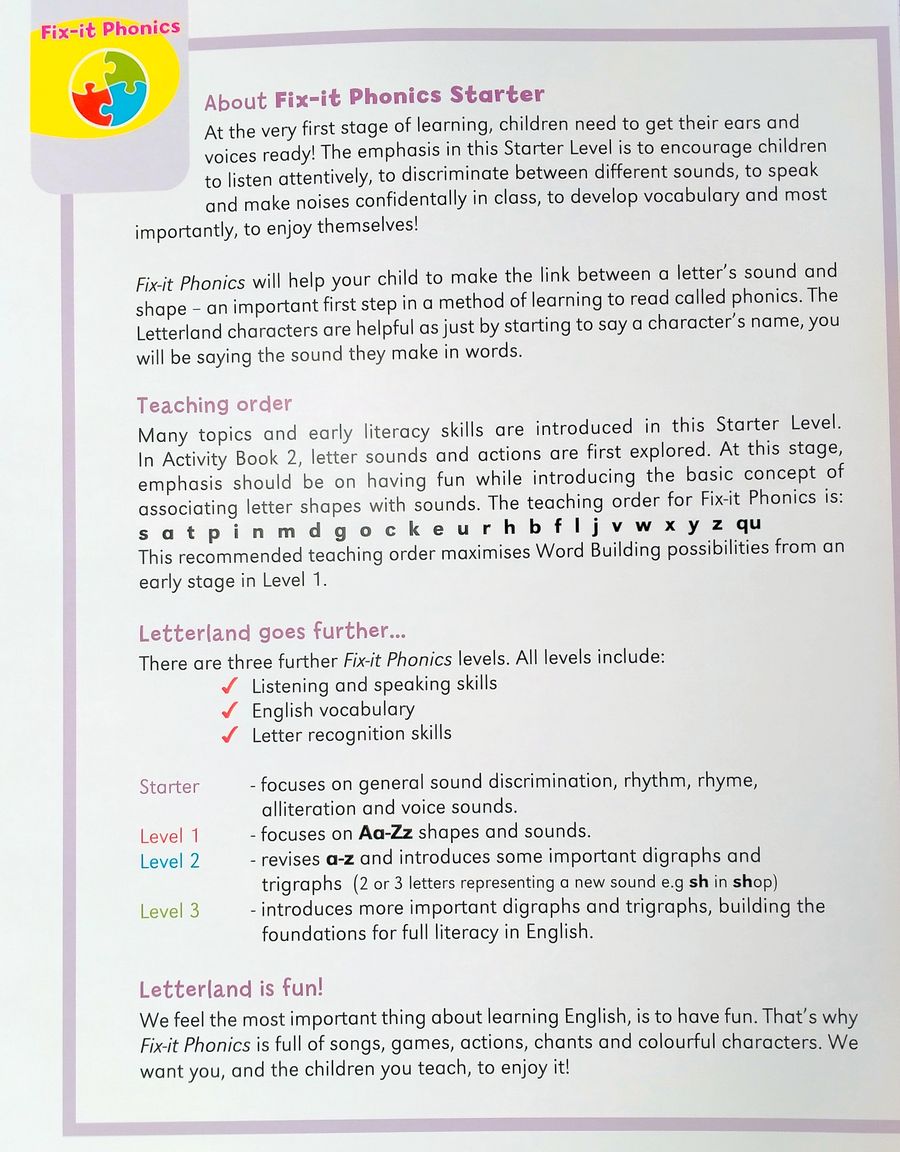 Fix-it Phonics  Starter Level Student Pack