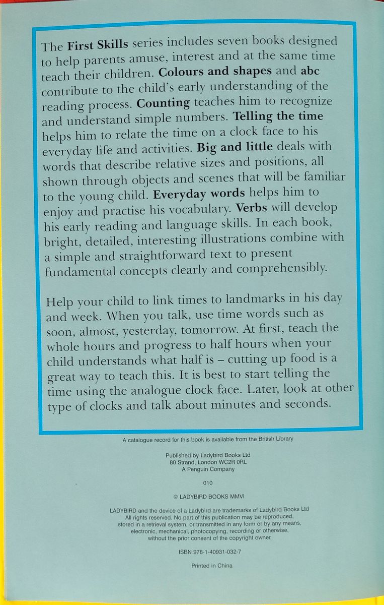 First Skills Telling the Time