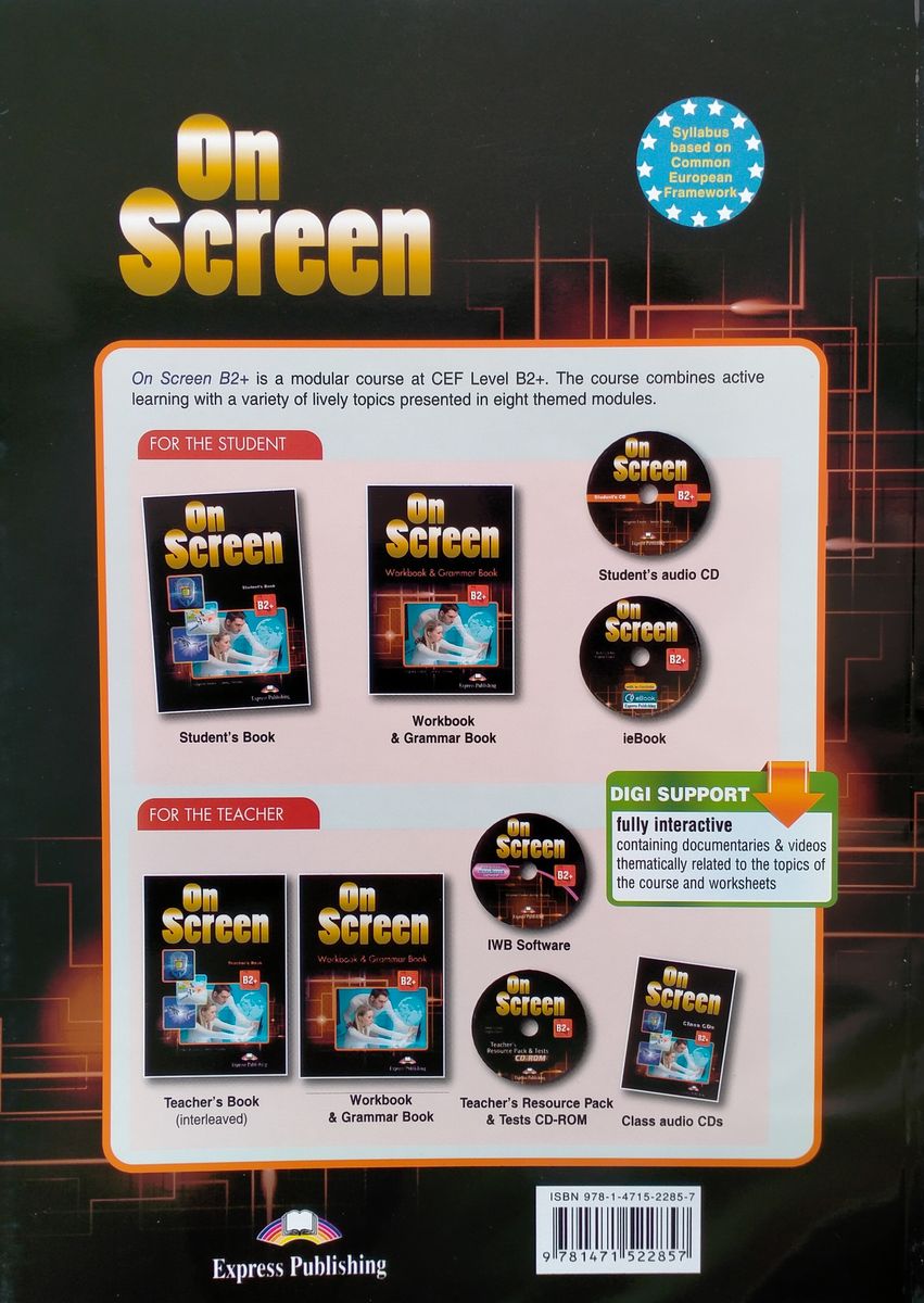 On Screen B2+ Student's Book with Writing Book