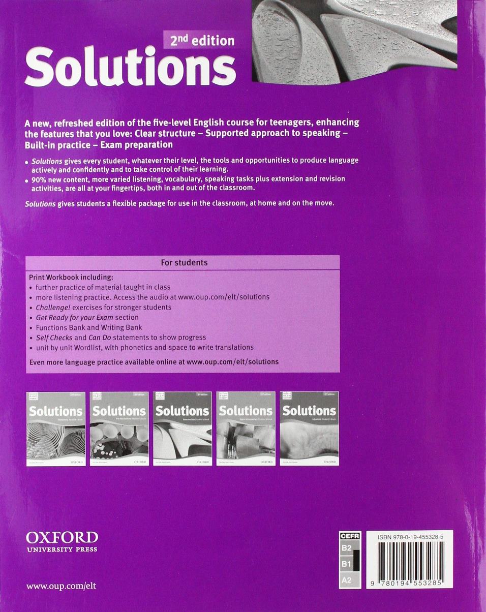 Solutions (2nd edition) Intermediate Workbook купить недорого в  интернет-магазине - RELOD | ISBN 9780194553285