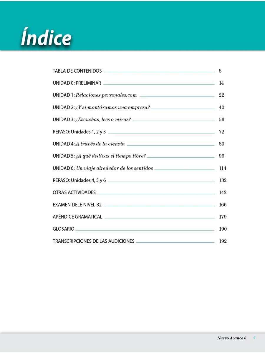 Nuevo Avance 6 Libro del alumno + CD