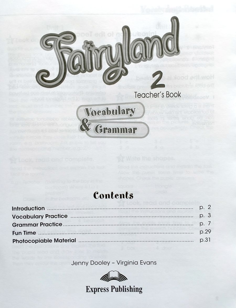 Fairyland 2 Vocabulary and Grammar Practice Teacher's Book