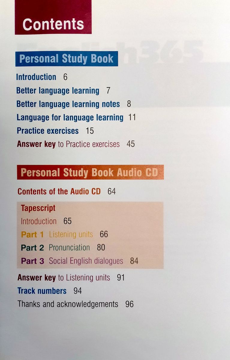 English 365 1 Personal Study Book with Audio CD