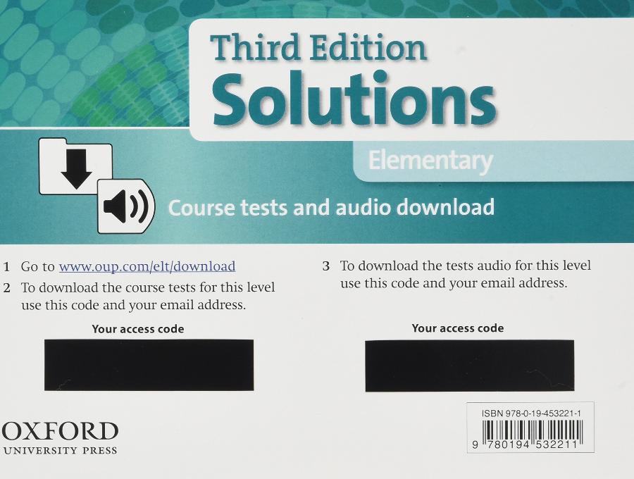 Solutions (3rd edition)  Elementary Course Tests and Audio Download