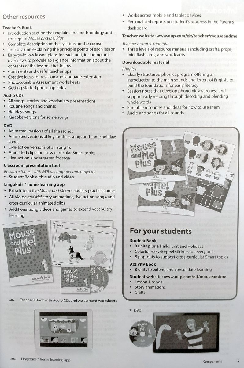 Mouse and Me 1 Teacher's Book Pack (Teacher’s Book, Class Audio CDs and Premium Download Access Card)