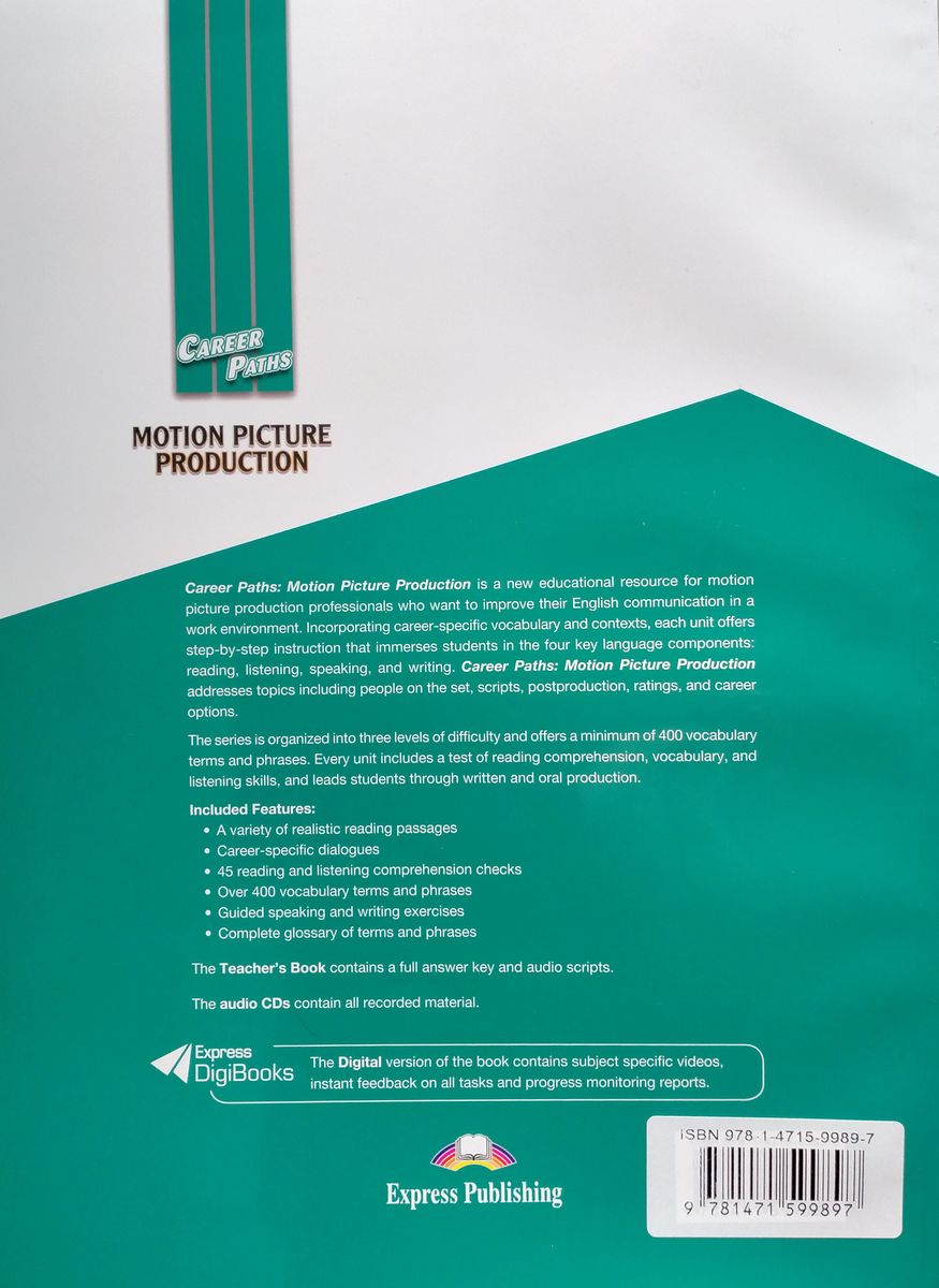 Career Paths Motion Picture Production Student's Book with Digibook