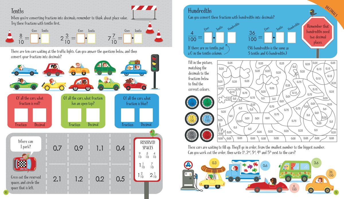 Fractions and Decimals Activity Book