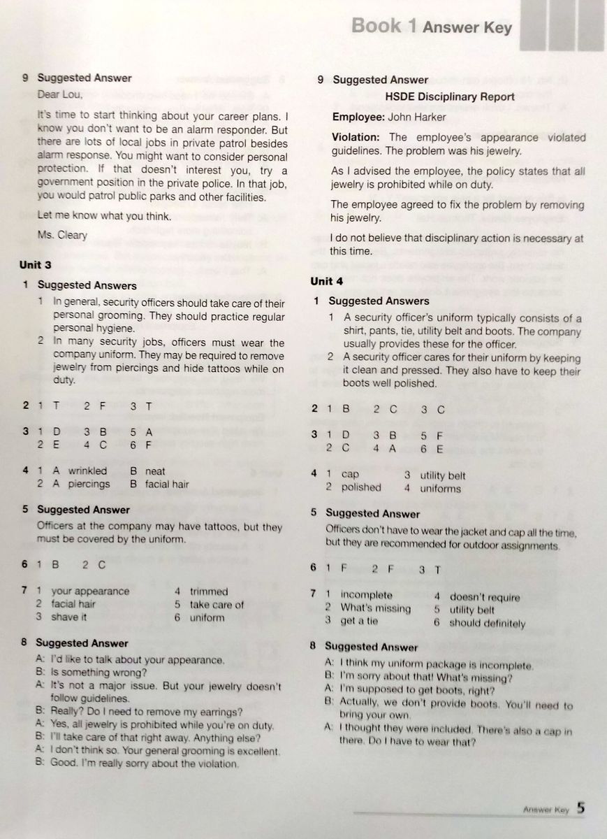 Career Paths Security Personnel Teacher's Book