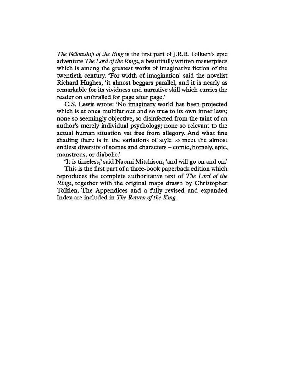 The Fellowship of the Ring (The Lord of Rings)