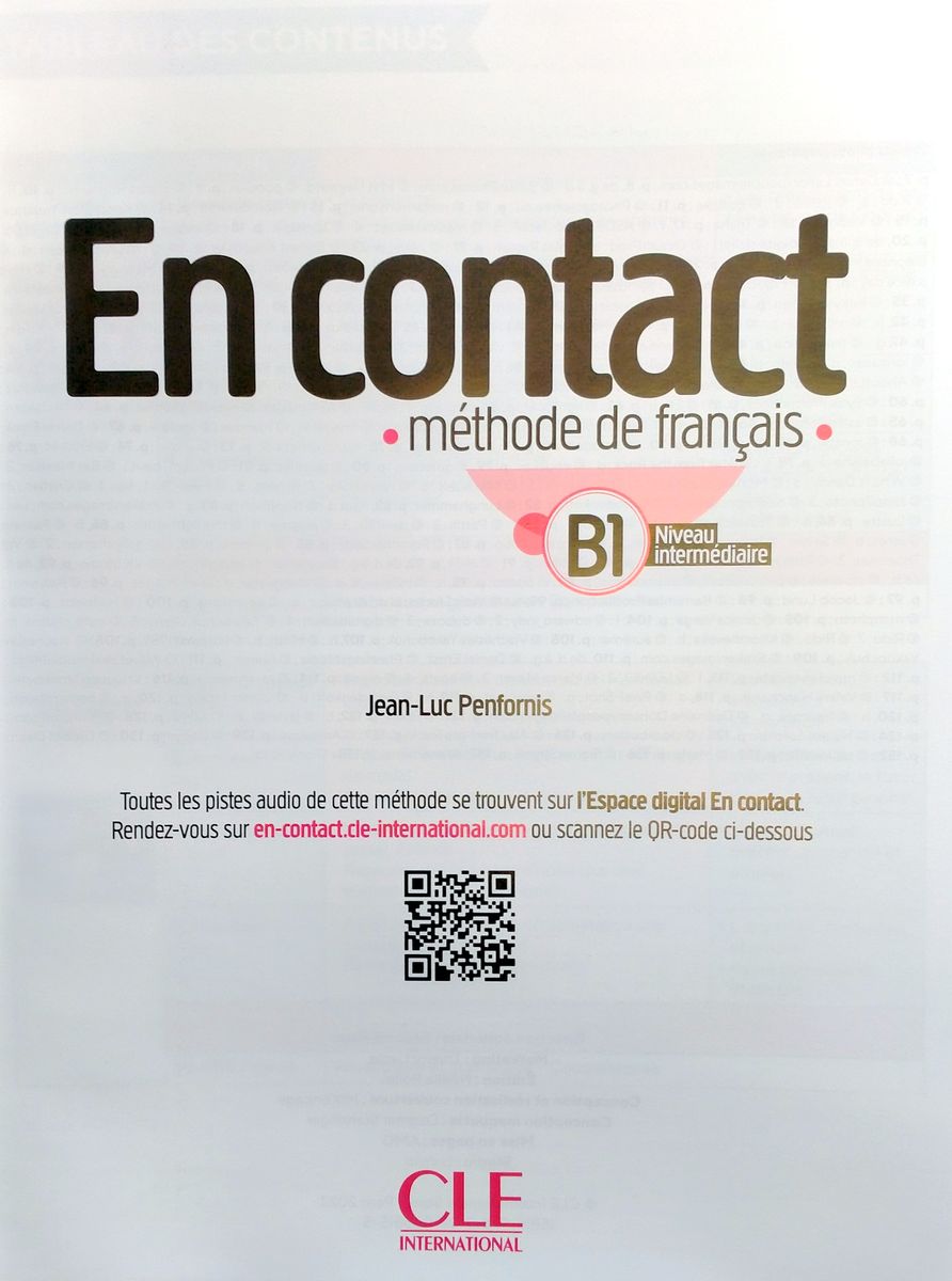 En contact B1 Livre de l'eleve + audio telechargeable