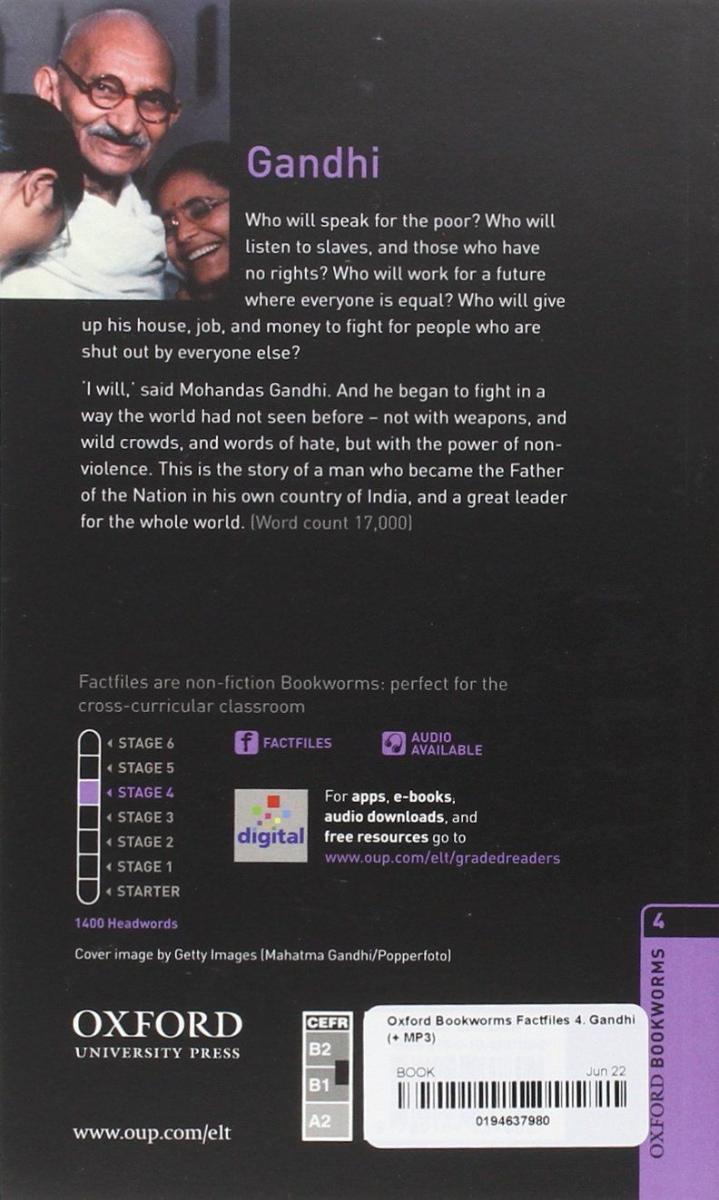 Oxford Bookworms Factfiles 4 Gandhi with Audio Download (access card inside)