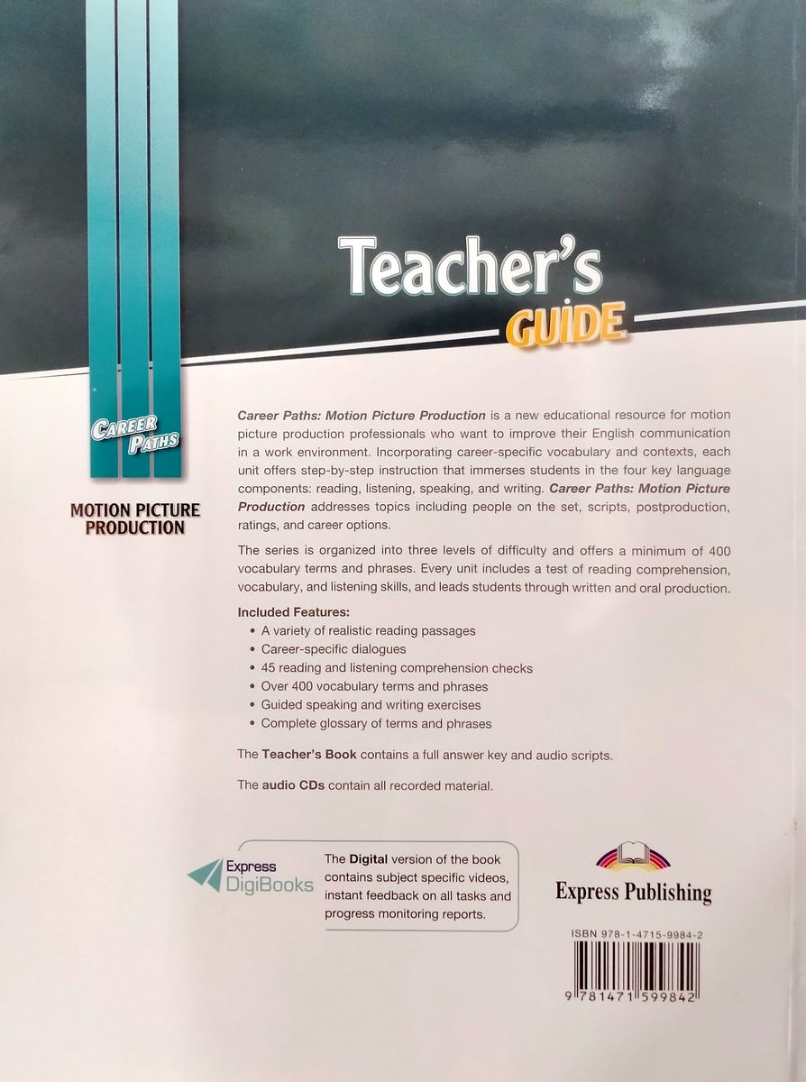 Career Paths Motion Picture Production Teacher's Guide