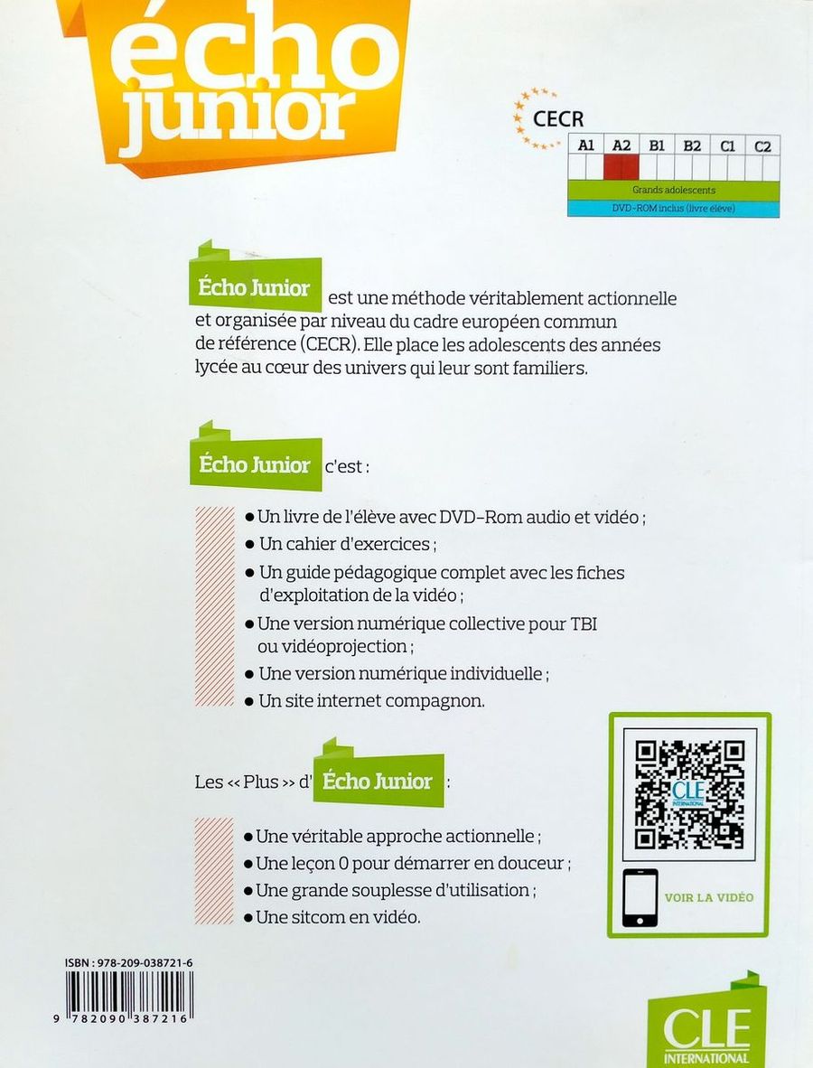 Echo Junior A2 Livre de l'eleve + DVD-ROM