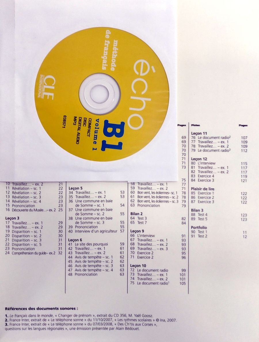 Echo Novelle edition B1.1 Livre de l'eleve + Portfolio + DVD-ROM