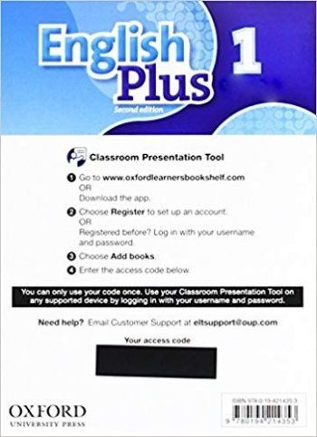 English Plus (2nd Edition) 1 Workbook Classroom Presentation Tool (Access Card)