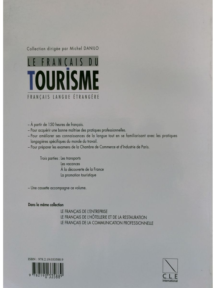 Le Francais du Tourisme Livre