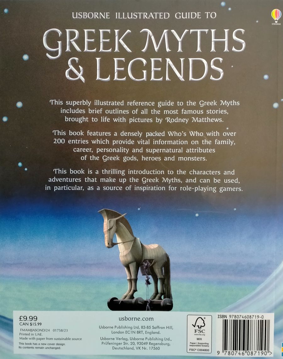 Usborne Illustrated Guide to Greek Myths and Legends