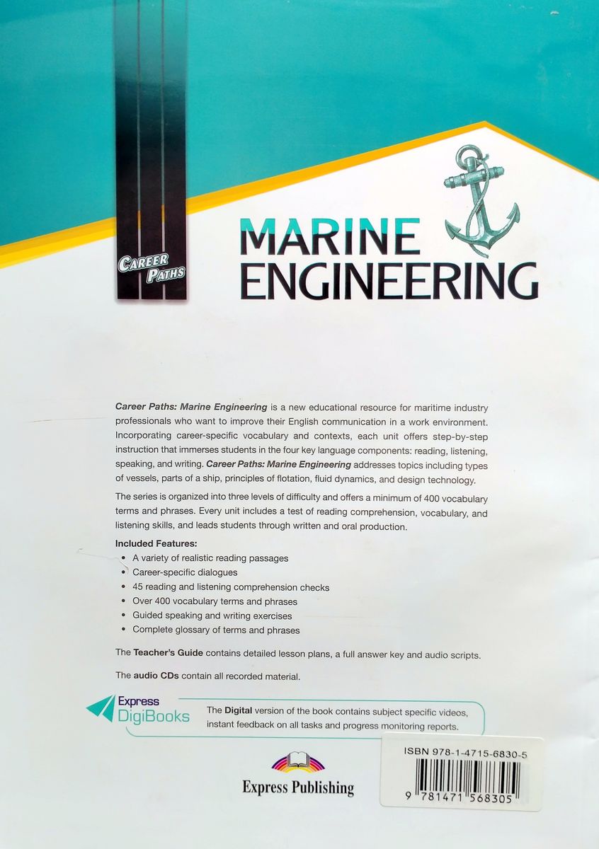 Career Paths Marine Engineering Teacher's Guide, Student's Book with Digibook and Online Audio