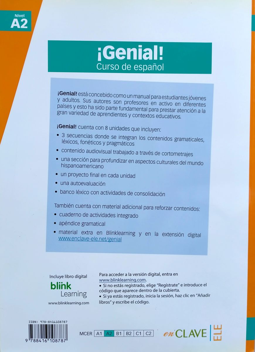 Genial! A2 Curso de espanol + Cuaderno + audio descargable