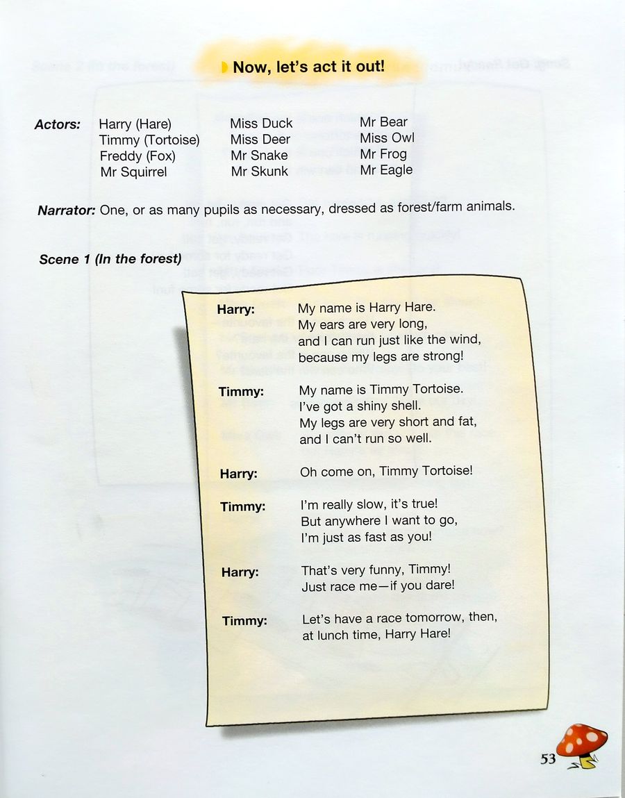 Storytime 1 Aesop's The Hare and The Tortoise with Application