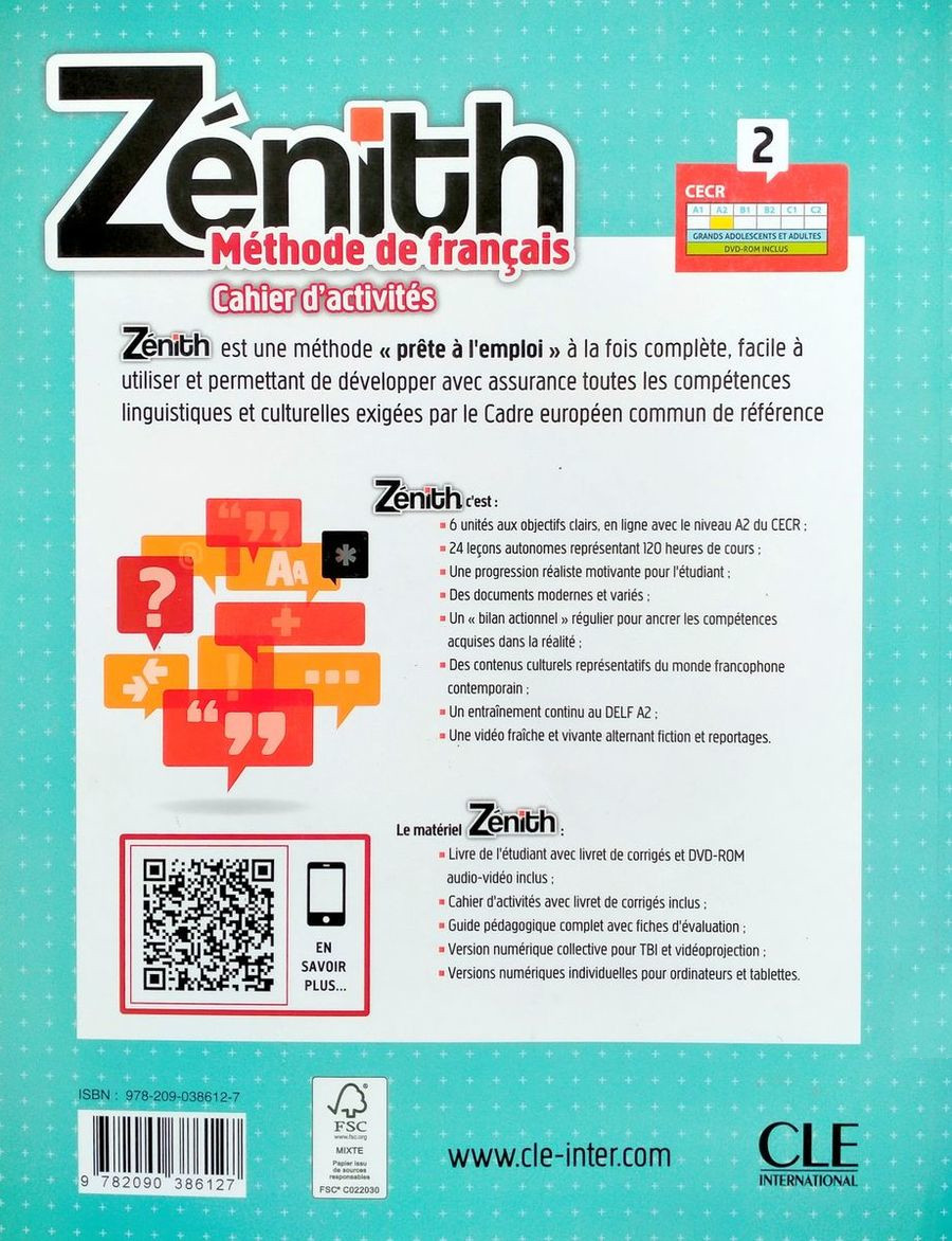 Zenith 2 Cahier d'exercices